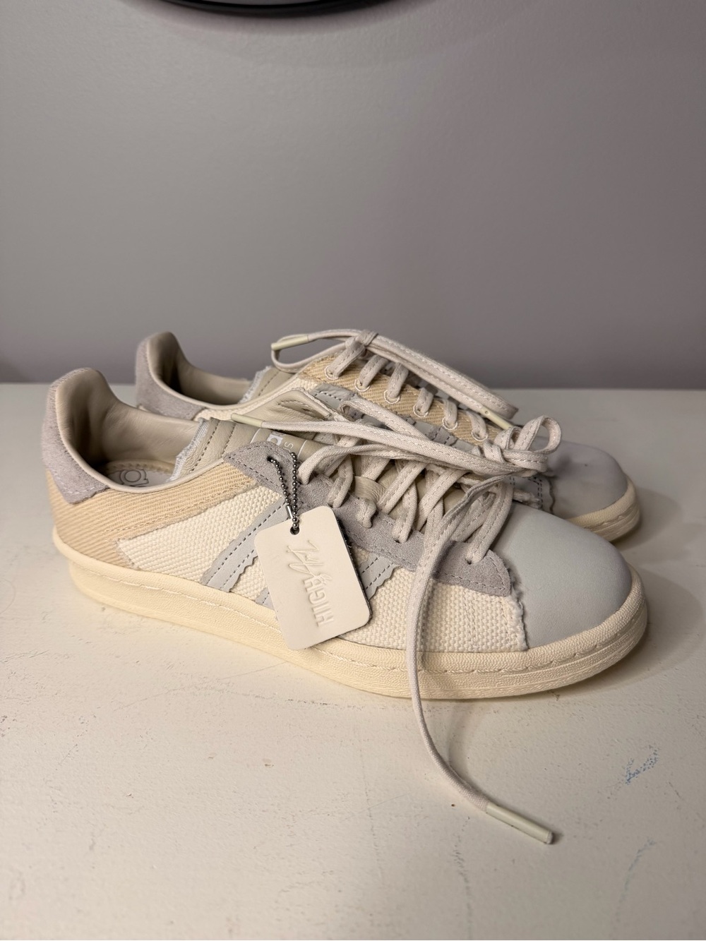 adidas Off-White / Cream Sneaker Interior Label Detail